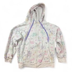 Care Bears zip-up hoodie 🤍 Size Small colorful pastel print nostalgic 80s 90s